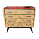 Vintage Chest of Drawers 50's Light Oak Compass Feet 4 Drawers Restyled