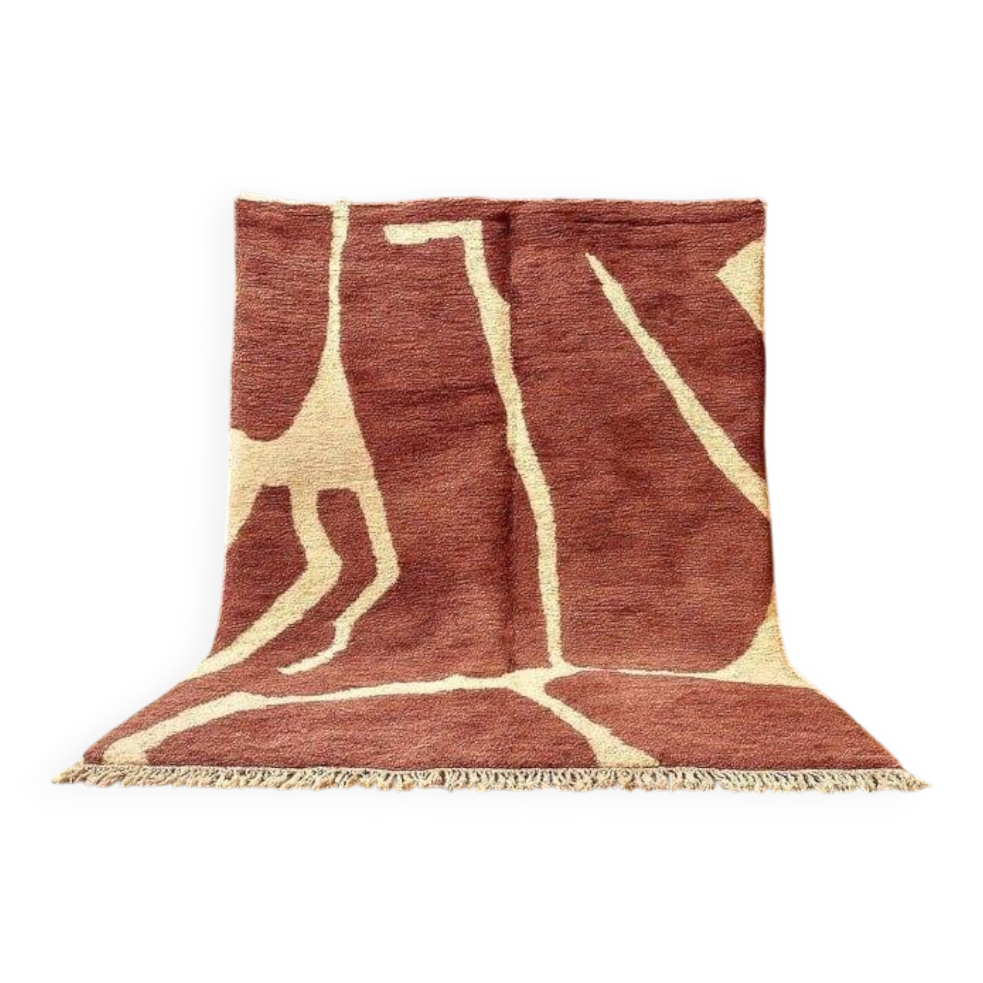 Handmade traditional beni ourain rug, size 150 x 250 cm.