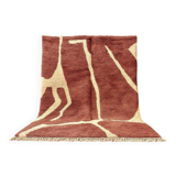 Handmade traditional beni ourain rug, size 150 x 250 cm.