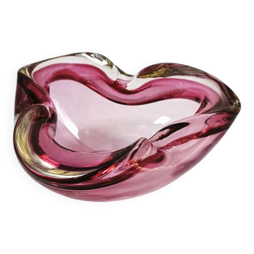 1960s Ashtray in Uranium Murano Glass, Created by Flavio Poli for Seguso