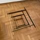 Vintage 1970s Square Coffee Table in Brass and Smoked Glass, David Hicks