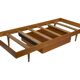 Vintage daybed 1960s minimalist design with drawer in wood
