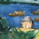 Le Moulin du Birlot, ile de Bréhat, aquarelle