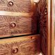 Mid-century Brutalist solid wood Sideboard