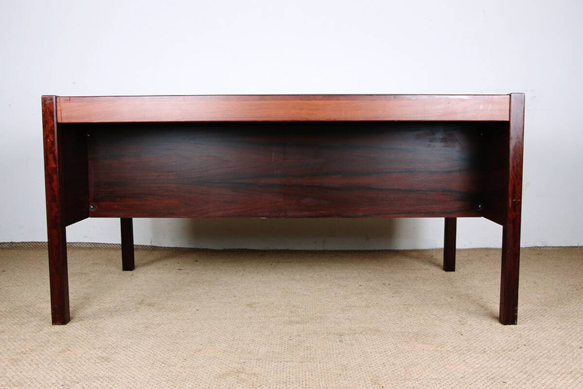 Large Danish Rosewood Executive Desk by Christian Linneberg 1960