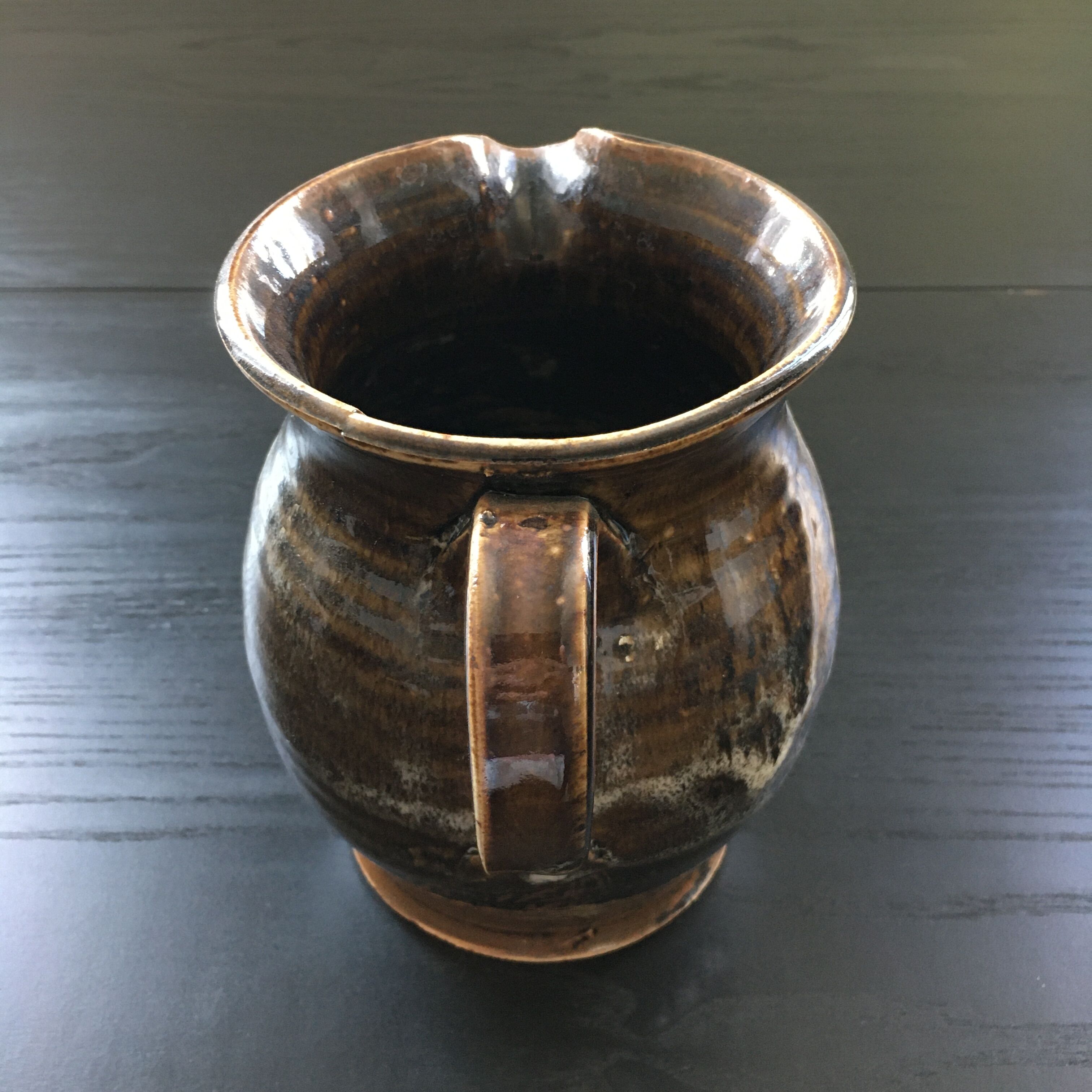 Flamed brown jug