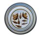 Longchamp stoneware chocolate flower plate duo