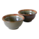Pair of glazed stoneware bowls, 1970
