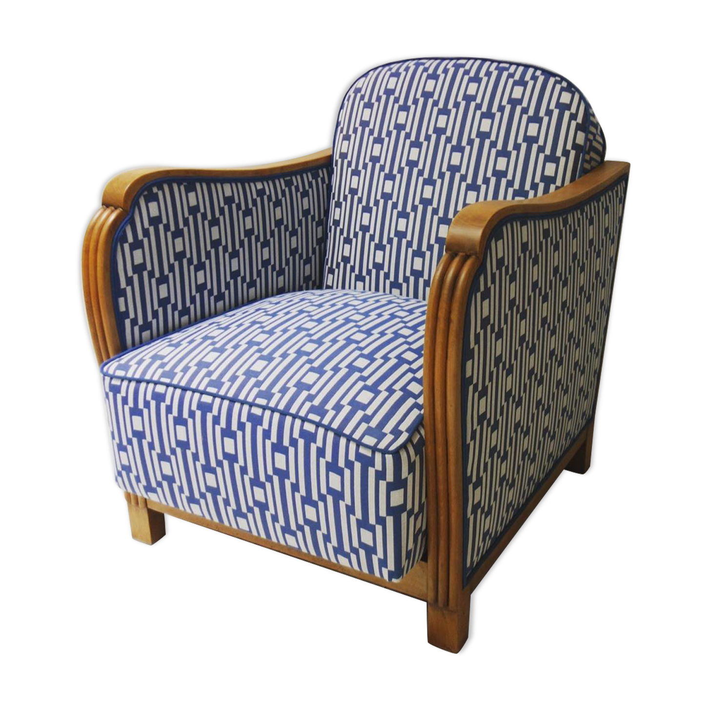 Armchair 1930s, reclining, fully restored