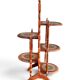 Wood and leather plant stand