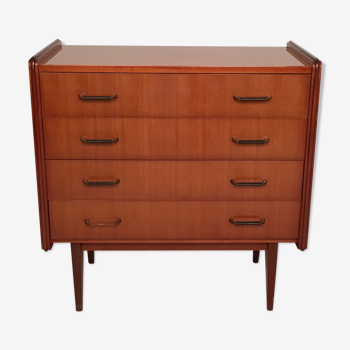Seventies Polish lacquered wood chest of drawers