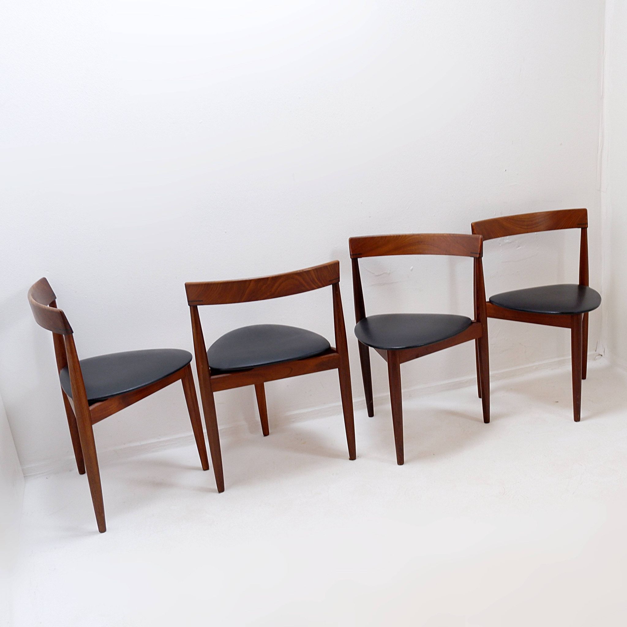 Set of 4 "Roundette" teak chairs by Hans Olsen for Frem Røjle, 1950s