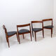 Set of 4 "Roundette" teak chairs by Hans Olsen for Frem Røjle, 1950s