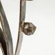 Pair of brutalist wrought iron candlesticks, French work