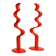 Two large limited abstract metal floor sculptures in red