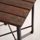 Vintage industrial stool made of pine wood and iron – Central Europe, circa 1950