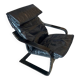 Black leather relax armchair from the 70s