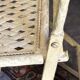 Foldable garden or terrace furniture set made of sheet metal and woven, perforated wrought iron, 5 pieces.