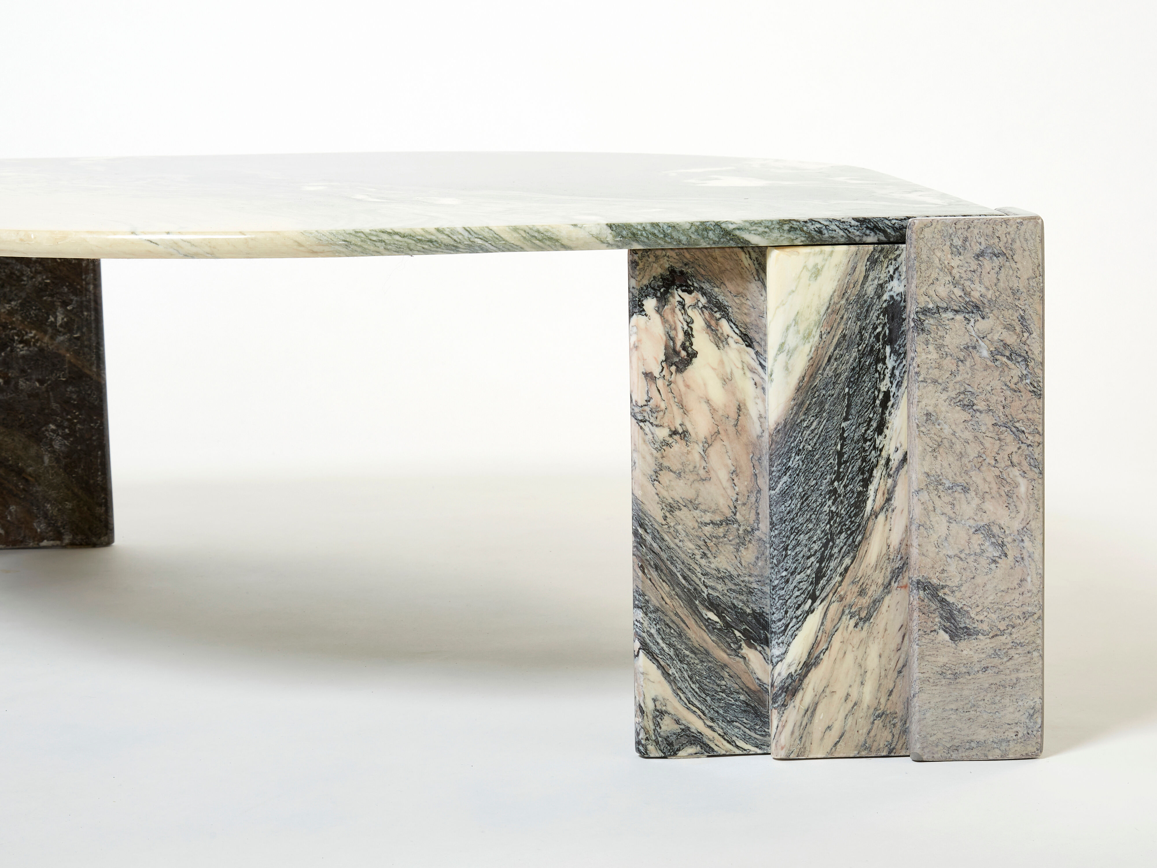 Sicilian marble eye coffee table circa 1970