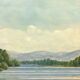 Tableau paysage au lac signé a Bailloud  années 50/70