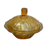 Old ochre yellow glass candy