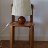 IMT Italy wood lamp with rope lampshade