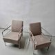 2 vintage nude leather "Cinema" easy chairs by Gunilla Allard for Lammhults | 1990s