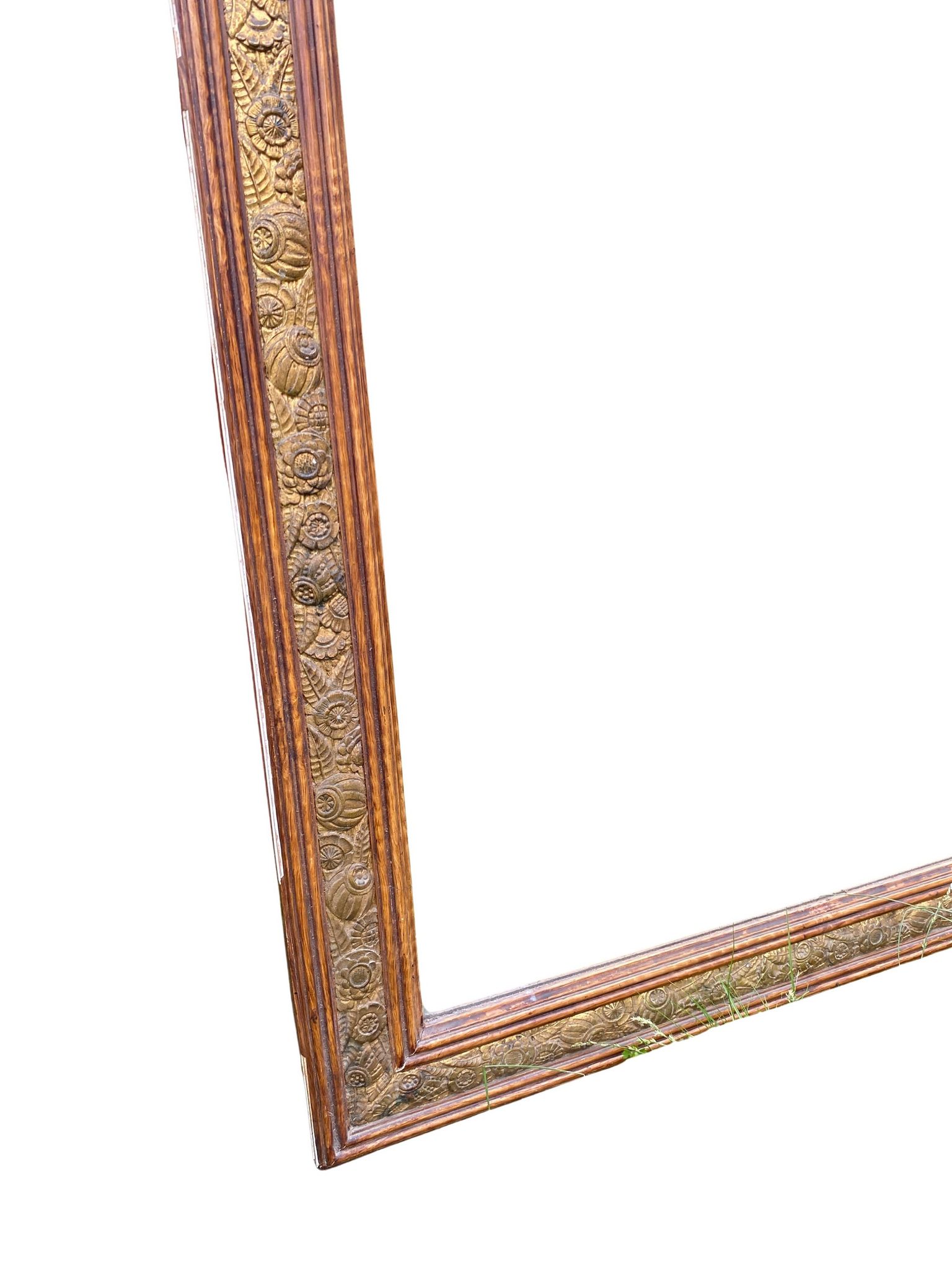 Large gilded wood mirror, Louis XVI - Art Nouveau transition style, mirror