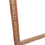 Large gilded wood mirror, Louis XVI - Art Nouveau transition style, mirror