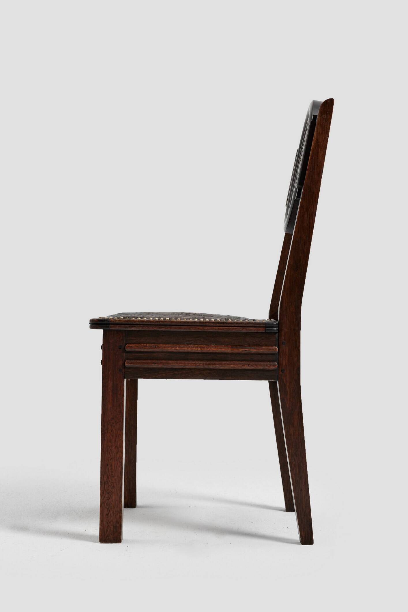 Ensemble de six chaises de salle à manger, acajou, France, années 1930 - Etienne Kohlmann