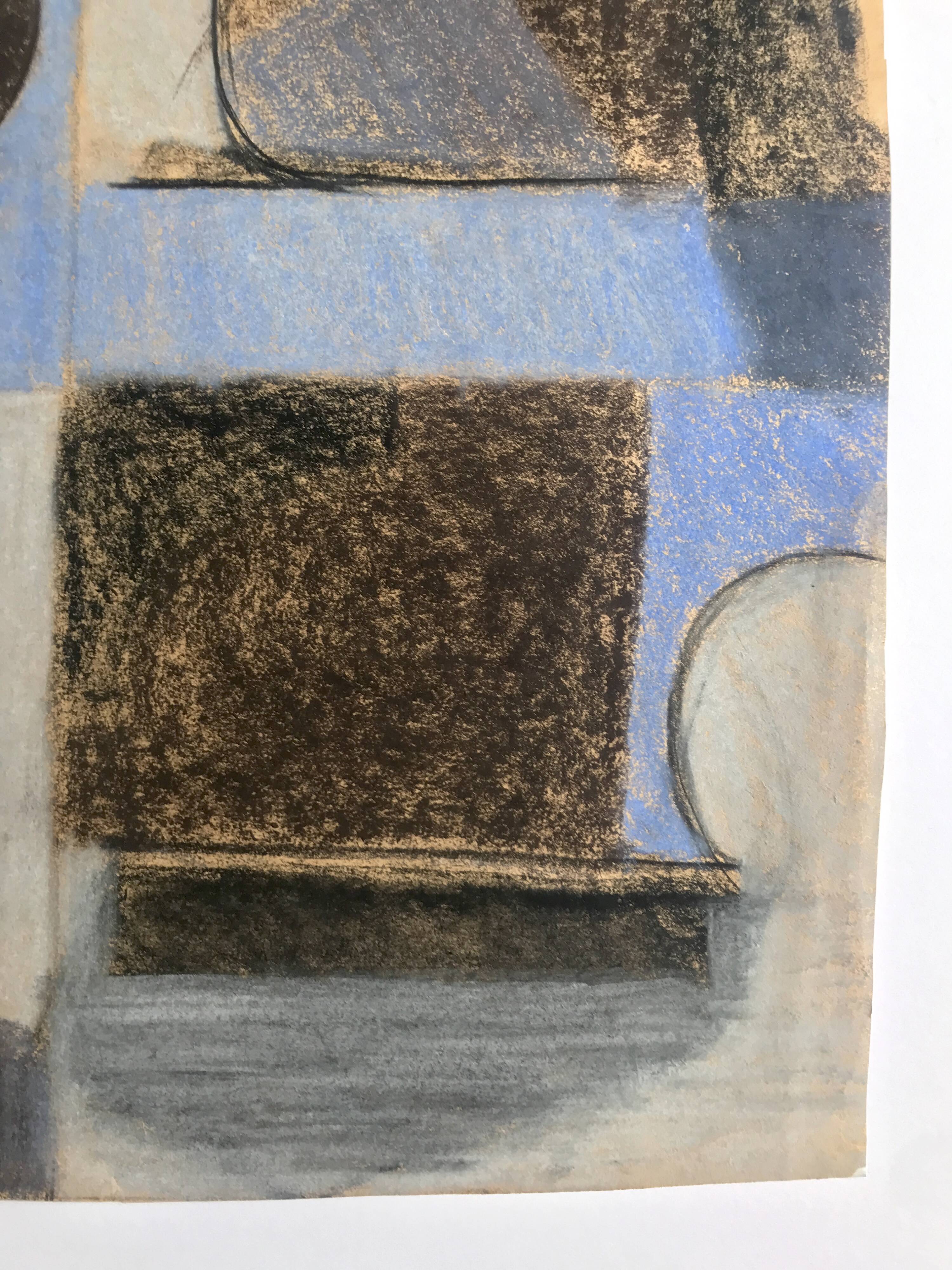 Heide lindecke, untitled, circa 1960-70. mixed media in colors on p