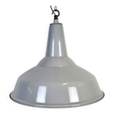 Large Industrial British Grey Enamel Pendant Lamp from Benjamin, 1960s