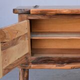 Bahut bar Brutaliste free form in olive tree