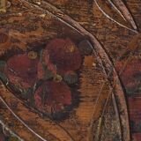 Antique brown trunk with floral patterns (c.1920) #13
