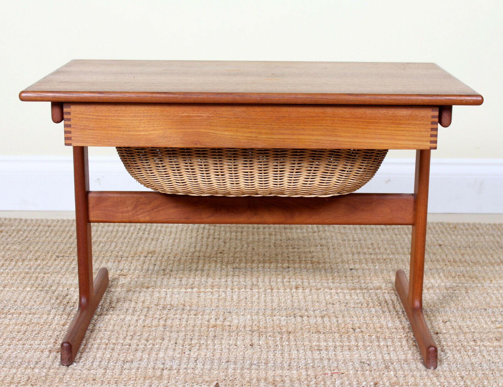 Mid twentieth century Danish teak sewing table