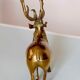 Vintage solid brass stag from the 1950s