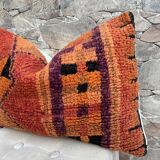 Vintage Berber wool cushion cover, decorative cushion