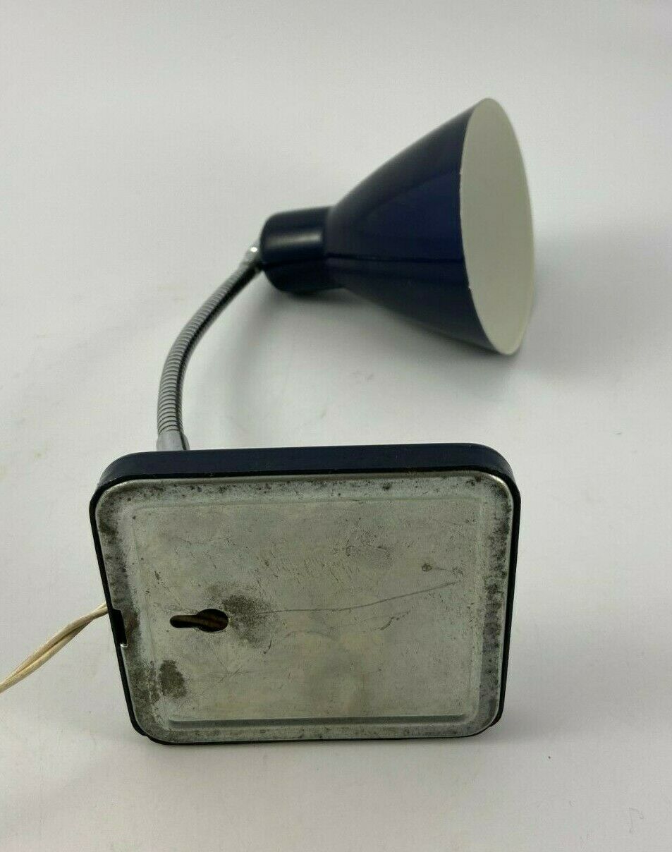 Blue lamp in metal 1960 reglable articulee vintage