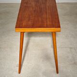 Side table compass legs Czechoslovakia Dievozpracujici mahogany