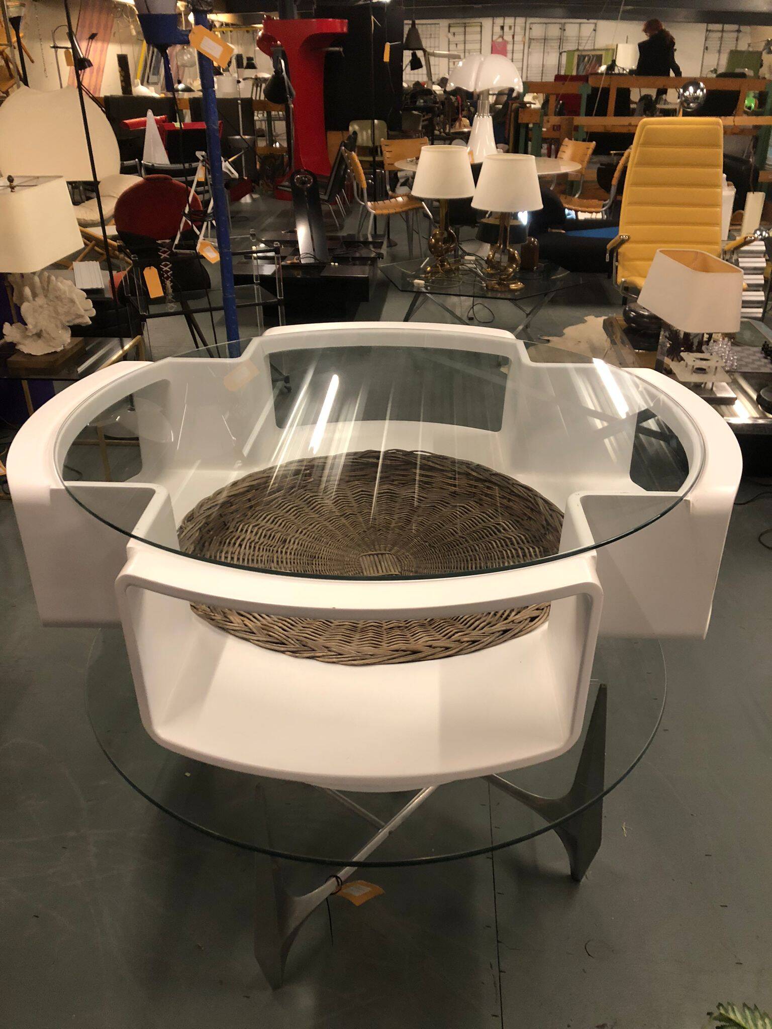 1970s "Curvoform" coffee table, made by Curver in the Netherlands.