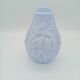 Art Deco Opaline Vase Blue Pastel Glass Pine Cone Decoration France 1930s