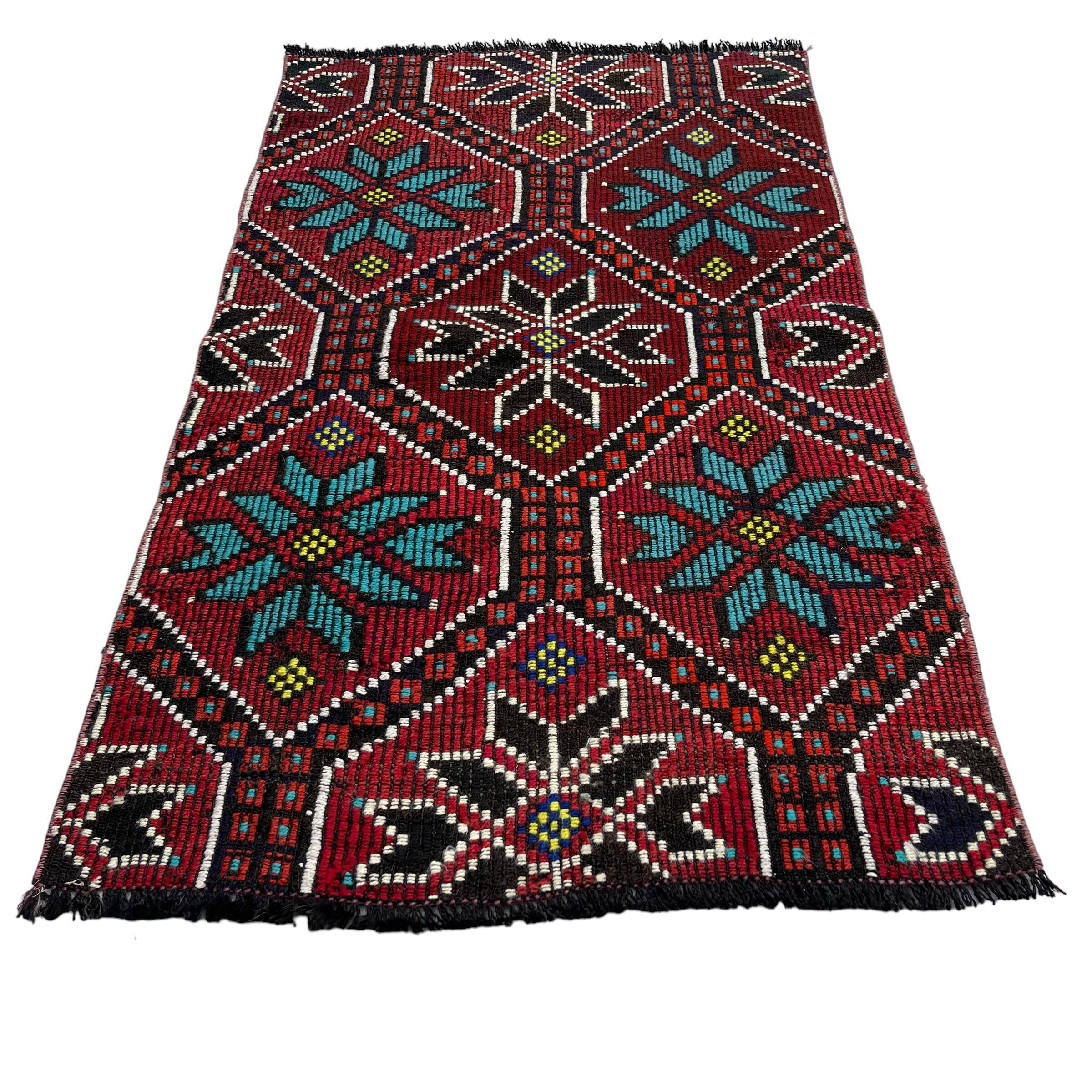 Housse de coussin kilim turque vintage, 129 x 78 cm