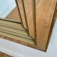 Large vintage Deknudt arched beveled panel mirror – gold, Belgium, 1980s