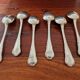 Christofle - Set of 6 Spatours model table spoons in silver-plated metal