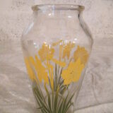Vase motif jonquille