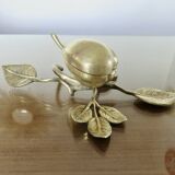 Antique bronze jewellery box, small catchall, Art Nouveau, 1920s