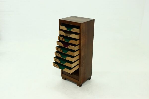 Meuble à porte tambour Art Déco de l'école d'Amsterdam 1920