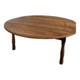 Round coffee table with hinged doors