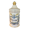Pot d'apothicaire français du 19ème siècle pour opium en porcelaine de Limoges, vers 1880