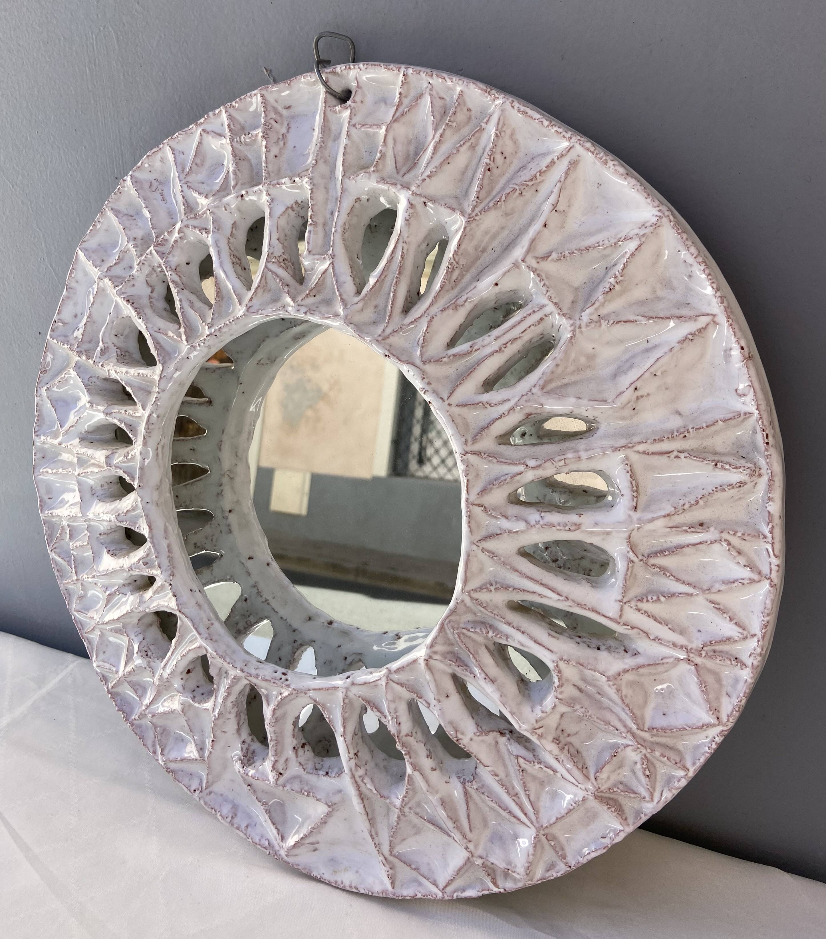 Ceramic mirror by Roland Zobel